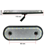 LED Габарит, Маркер, Токос - Бял, Червен, Жълт, 20 Диода - 12V - 24V - за камион бус, ван, каравана, платформа, кемпер