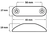 LED Габарит, Бял, Червен, Жълт, Маркер, 4 SMD Диода, 12V - 24V