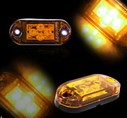 LED Габарит, Бял, Червен, Жълт, Маркер, 4 SMD Диода, 12V - 24V
