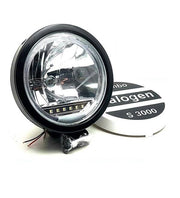 Комплект 2 Броя Халоген, Фар, Ø 225мм, 12V 24V, Крушка H1 + 6 LED ЛЕД Диода, E-Mark, За Камион, Трактор, Багер, Земеделски Машини и др.