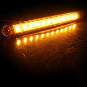 1 брой ЛЕД LED Оранжев Жълт Диоден Маркер Габарит Токос със 12 светодиода за камион ремарке бус ван каравана платформа 24V - MAR871