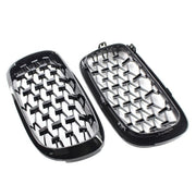 Бъбреци Решетки за BMW X5 E70 / X6 E71 (2007-2013) Diamond Style Черен Гланц