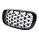 Бъбреци Решетки за BMW X5 E70 / X6 E71 (2007-2013) Diamond Style Черен Гланц