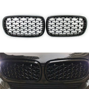 Бъбреци Решетки за BMW X5 E70 / X6 E71 (2007-2013) Diamond Style Черен Гланц