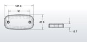 LED Бял Светодиоден Габарит Маткер Токос Неон Ефект, 122mm x 63mm , с Три Функции 12V-24V