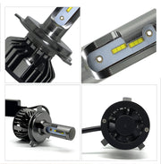 Комплект Умалени Мини LED Крушки F2 H3 12V 24V 72W 10000lm За Фарове Can Bus без Грешки