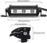 11 См Мощен LED бар с насочена Spot светлина 9W 3 LED 12V 24V За Мотор, АТВ, Джип, 4х4, Offroad, Камион