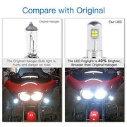 Комплект от 2 броя ЛЕД LED крушки за фарове H4 Х4 HS1 12V-24V Бели 6000k