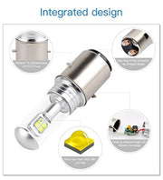 Комплект от 2 броя ЛЕД LED крушки за фарове H4 Х4 HS1 12V-24V Бели 6000k