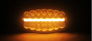 80W LED Лед Фар Халоген С Три Функции Неон ефект Бяло-Жълто/Оранжево Neon 24,5см x 13,9см 4100lm 12V - 24V E-Mark Подходящ За DAF MAN Scania Volvo Iveco и др.