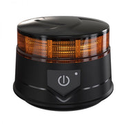 14W LED Безжична Диодна Въртяща се Сигнална Аварийна Лампа Маяк Буркан с ДИСТАНЦИОННО Магнит и Вендуза за Пътна Помощ Платформа и др.12V - 24V