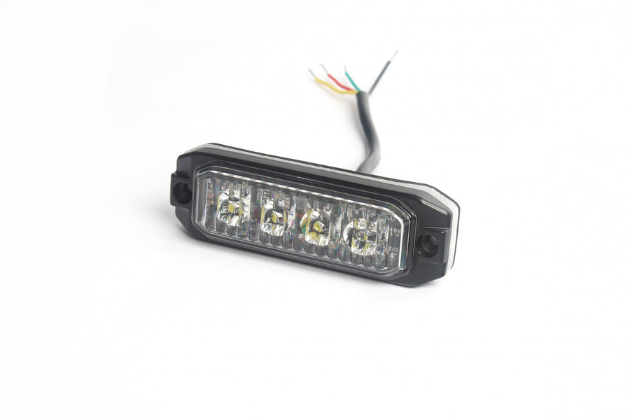 4 LED ЛЕД Жълта Аварийна Сигнална Лампа Блиц Светлина Мигаща За Пътна Помощ Платформа и др. 12-24V