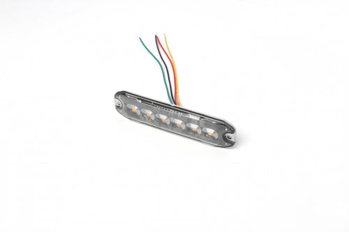 6 LED Жълта Аварийна Лампа Блиц Светлина Мигаща За Пътна Помощ Платформа и др. 10W с 8 режима 8х3 cm. 12-24V