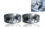 Комплект 2 Броя Халоген, Фар, 265mm X 161mm, 12V 24V, Крушка H7 + 6 LED ЛЕД Диода, За Камион, Трактор, Багер, Земеделски Машини и др.