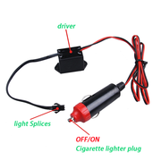 LED ЛЕД Диодна интериорна светеща лента за табло розова светлина 12V 2м амбиентно осветление