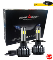 Комплект 360° градуса COB LED диодни крушки H7 12V 80W 16000 lm за фарове Canbus без грешки