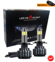 Комплект 360° градуса COB LED диодни крушки H11 H8 H9 12V 80W 16000lm за фарове Canbus без грешки