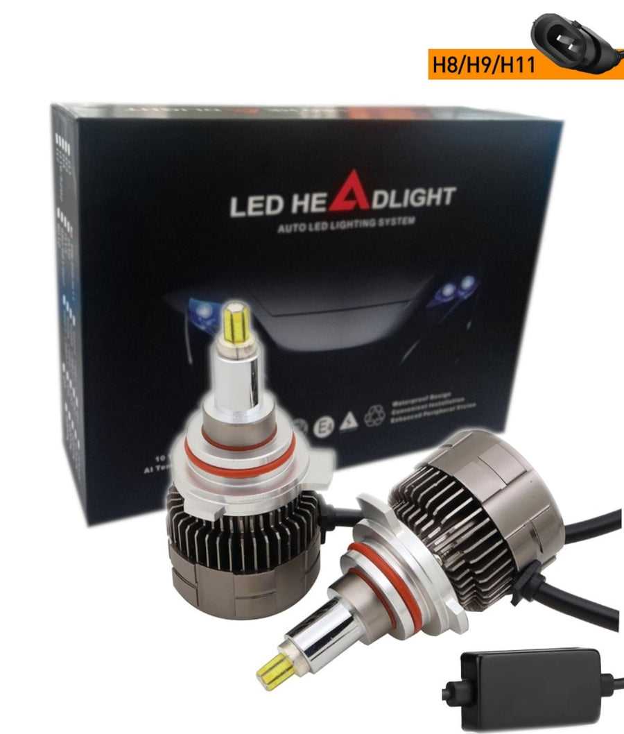 Комплект 3D CSP LED диодни крушки H11 H8 H9 12V 100W 20000lm за фарове Canbus без грешки 360° градуса