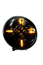 Комплект от 2 бр. LED Диодни Халогени, Фарове, с DRL, бяло-жълт цвят, Ø 218 мм, 12V-24V, 120W, За Джип, Камион, Трактор, Багер, Земеделски Машини и др.
