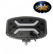 LED ЛЕД Високомощен диоден фар халоген лампа 12V - 24V бяло-жълто за АТВ джип камион трактор земеделски и селскостопански машини и др. 245 x 139 x 70 mm