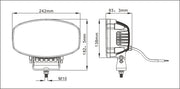 80W LED Лед Диоден Фар Халоген Лампа С Три Функции Неон Neon Ефект Бяло-Жълто / Оранжево 5800lm 12V - 24V E-Mark