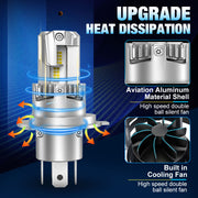 Комплект Умалени Мини LED Крушки E4P H4 12V 50W 15000lm Canbus къси/дълги