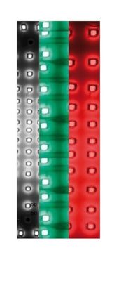Диоден светещ кръст бяло-зелено-червено BG Bulgaria флаг знаме България 84 LED ЛЕД 12V 24V 245 x 200 mm
