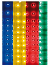 Диоден светещ кръст многоцветн RGB 84 LED ЛЕД 12V 24V 245 x 200 mm
