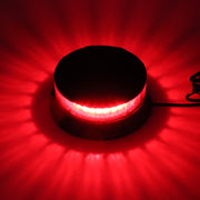 LED Аварийна Сигнална Лампа Маяк Буркан, 24W, 17 Режима, E9 E-Mark, IP66, 12V / 24V, Червена Светлина, С Магнит и Вендуза