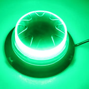 24W LED Компактна Диодна Въртяща се Сигнална Аварийна Лампа Маяк Буркан с магнит и вендуза 12V - 24V с магнит Е9 E-Mark Зелена Светлина