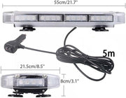 55см LED Аварийна Сигнална Лампа с Магнити, 10 Режима, E-Mark E9, 12V / 24V, Оранжева Светлина, За Пътна Помощ, Репатрак, Платформа, Снегорин, Багер, Бус и Ван