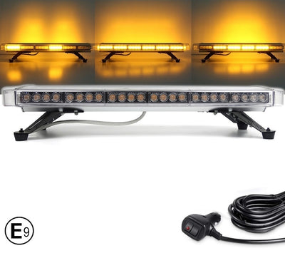 76 см LED Аварийна Сигнална Лампа - Маяк, 15 Режима, E-Mark E9, 12V / 24V,Оранжева Светлина, За Пътна Помощ, Репатрак, Платформа, Снегорин и Багер
