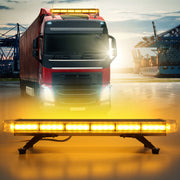 76 см LED Аварийна Сигнална Лампа - Маяк, 15 Режима, E-Mark E9, 12V / 24V,Оранжева Светлина, За Пътна Помощ, Репатрак, Платформа, Снегорин и Багер