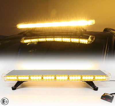 96.5см LED Сигнална лампа 72W, E-Mark E9, 15 Режима, 12V / 24V - Аварийна Лампа, Маяк за Пътна Помощ, Репатрак, Платформа, Снегорин и Багер