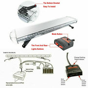 96.5см LED Сигнална лампа 72W, E-Mark E9, 15 Режима, 12V / 24V - Аварийна Лампа, Маяк за Пътна Помощ, Репатрак, Платформа, Снегорин и Багер