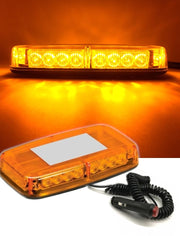 12V 24V LED Диодна Аварийна Сигнална Лампа Буркан с Магнит 15 режима Оранжево Стъкло За Пътна Помощ Платформа Снегорин и др.