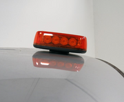 12V 24V LED Диодна Аварийна Сигнална Лампа Буркан с Магнит 15 режима Оранжево Стъкло За Пътна Помощ Платформа Снегорин и др.