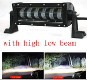9D 27 СМ Led Bar Лед Бар Hi/Lo Къси Дълги Водоустойчив Удароустойчив 12V 24V 3840 LМ 48W С Лупи Off-Road Лед Бар За Джип ATV