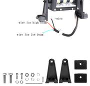 9D 27 СМ Led Bar Лед Бар Hi/Lo Къси Дълги Водоустойчив Удароустойчив 12V 24V 3840 LМ 48W С Лупи Off-Road Лед Бар За Джип ATV