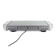 12V 24V Лед Led Диодна Мощна Аварийна Сигнална Лампа Буркан с Магнит 55см 10 режина Бяло Стъкло За Пътна Помощ Платформа Снегорин и др.