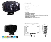 Универсален мощен LED ЛЕД 100W фар халоген лампа 12V - 24V с DRL/parking светлина бяло-жълто за АТВ джип камион трактор