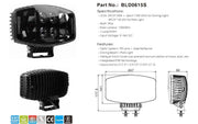 LED ЛЕД 90W Jumbo фар халоген лампа 12V - 24V с DRL parking светлина бяло-жълто за джип камион трактор