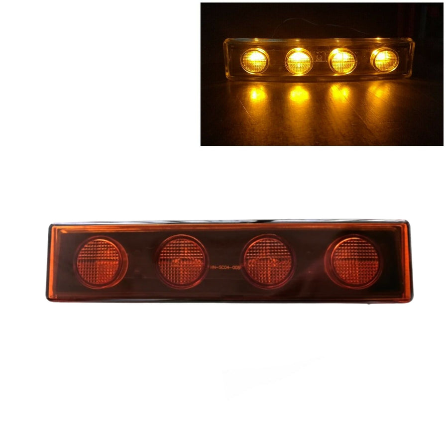 1бр Оранжев преден габарит LED сенник маркер за Скания Scania - 180mm x 40 mm с букса