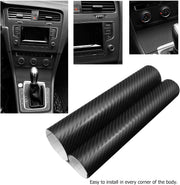 7D Декоративно автомобилно WRAP фолио 1.52 X 18M черен карбон BLACK CARBON