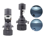 Комплект LED диодни крушки с лупа H4 12V - 24V 80W 12000LM за фарове Canbus без грешки 6000К-6500К къси/дълги