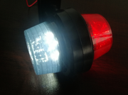 Комплект от 2 броя 12-24V ЛЕД LED Диодни Странични Маркери Рогчета Светлини Опушено Стъкло За Камион Ремарке Каравана Кемпер АТВ бяло - червено 2X MAR946