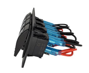 Панел за вграждане с 4 бутона ON-OFF универсални 12-24V за LED светлини бар фарове лебедки лампи за кола камион каравана джипове лодка и др.
