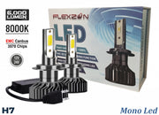 Комплект Умалени Мини LED Диодни Крушки H7 12V 50W 12000lm Mono LED +300% за Фарове Canbus без грешки