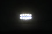 Качествен LED ЛЕД 55W диоден фар халоген лампа 12V - 24V с DRL светлина бяло-жълто за АТВ джип камион трактор