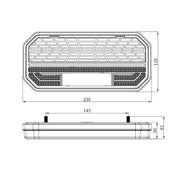 Комплект Ляв + Десен Мултифункционални Диодни LED Лед Стопове с Бягащ Мигач Неон Neon Ефект 12V - 24V 235mm X 110mm X 30mm E9 За Бус Камион Тир Ремарке Караванa
